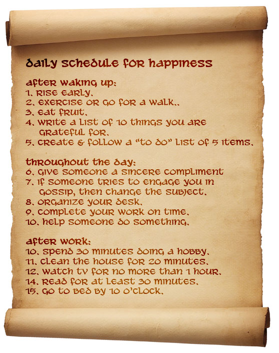 happiness-schedule